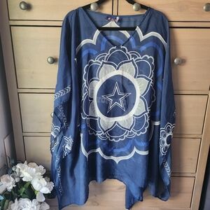 Dallas Cowboys Nfl Womens Caftan Top